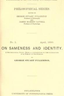 On Sameness and Identity by George Stuart Fullerton