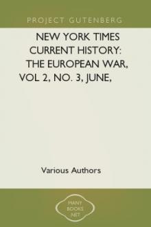 New York Times Current History: The European War, Vol 2, No. 3, June, 1915 by Various
