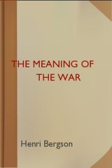 The Meaning of the War by Henri Bergson