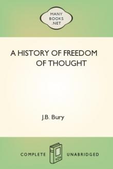 A History of Freedom of Thought by J. B. Bury