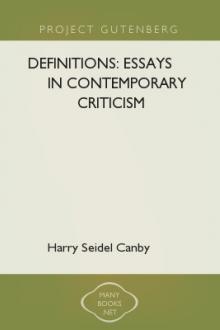 Definitions: Essays in Contemporary Criticism by Harry Seidel Canby