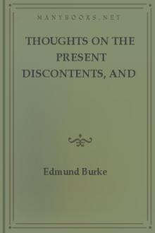 Thoughts on the Present Discontents, and Speeches, etc. by Edmund Burke