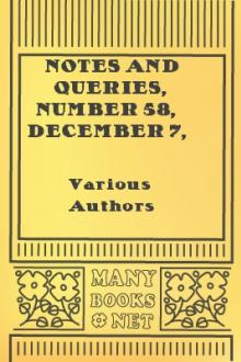 Notes and Queries, Number 58, December 7, 1850 by Various