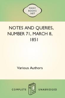 Notes and Queries, Number 71, March 8, 1851 by Various