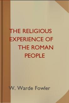 The Religious Experience of the Roman People by W. Warde Fowler