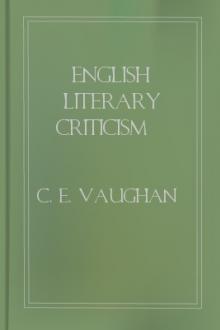 English Literary Criticism by Charles Edwyn Vaughan