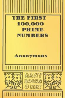 The First 100,000 Prime Numbers by Unknown