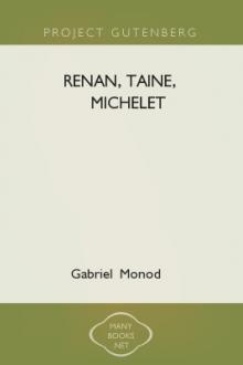 Renan, Taine, Michelet by Gabriel Monod