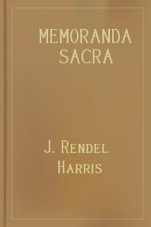 Memoranda Sacra by J. Rendel Harris