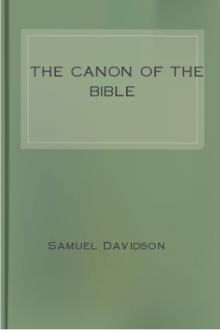 The Canon of the Bible by Samuel Davidson