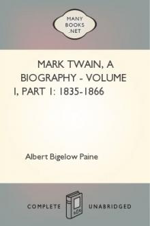 Mark Twain, A Biography: 1835-1866 by Albert Bigelow Paine