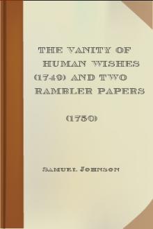The Vanity of Human Wishes (1749) and Two Rambler papers (1750) by Samuel Johnson