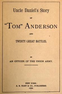Uncle Daniel's Story of ''Tom'' Anderson by John McElroy