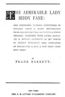 The Admirable Lady Biddy Fane by Frank Barrett