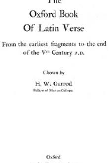 The Oxford Book of Latin Verse by Unknown