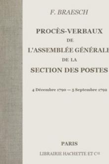 Procès-verbaux de l'Assemblée générale de la section des Postes by Frédéric Braesch