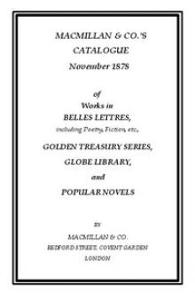 Macmillan & Co.'s Catalogue. November 1878 by Macmillan & Co.