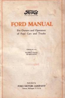 Ford Manual for Owners and Operators of Ford Cars and Trucks by Ford Motor Company