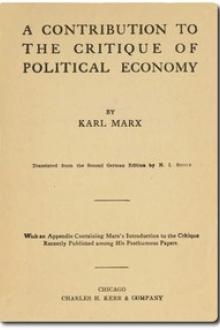 A Contribution to the Critique of Political Economy by Karl Marx