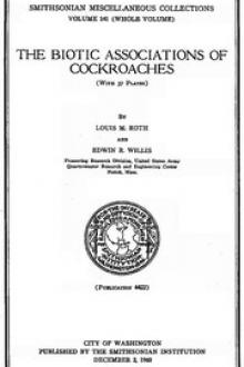 The Biotic Associations of Cockroaches by Louis Marcus Roth, Edwin R. Willis
