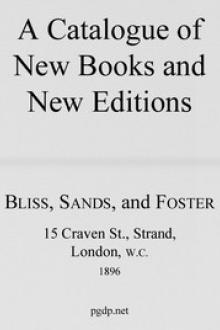 A Catalogue of New Books and New Editions by & Foster Bliss Sands