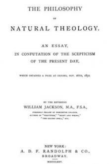 The Philosophy of Natural Theology by William Jackson