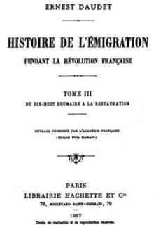 Histoire de l'Émigration pendant la Révolution Française (Tome 3) by Ernest Daudet