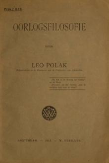 Oorlogsfilosofie by Leo Polak
