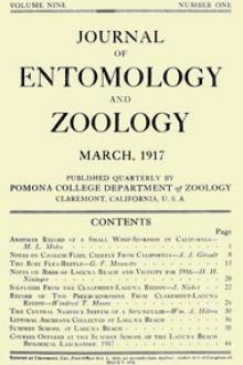 Journal of Entomology and Zoology, Vol by Various