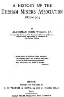 A History of the Durham Miner's Association 1870-1904 by John Wilson
