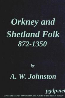 Orkney and Shetland Folk 872-1350 by Alfred Wintle Johnston