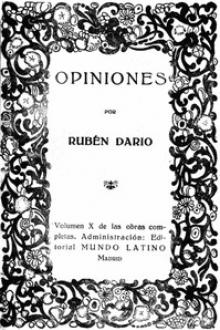 Opiniones by Rubén Darío