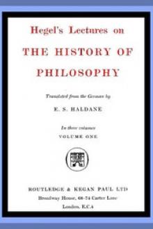 Hegel's Lectures on the History of Philosophy: Volume 1 by Georg Wilhelm Friedrich Hegel