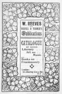 Catalogue of Works Literary Art and Music by William Pember Reeves