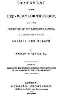 Statement of the Provision for the Poor, and of the Condition of the Labouring Classes in a Considerable Portion of America and Europe by Nassau William Senior