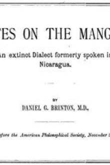 Notes on the Mangue by Daniel G. Brinton