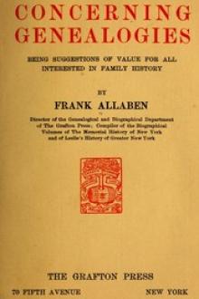 Concerning Genealogies by Frank Allaben