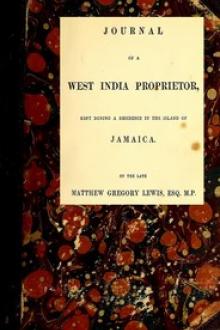 Journal of a West India Proprietor by Matthew G. Lewis