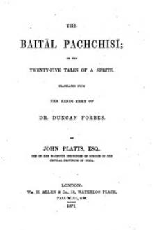 The Baitâl Pachchisi by Duncan Forbes, John Platts