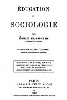 Éducation et sociologie by Emile Durkheim