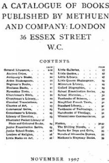 A Catalogue of Books Published by Methuen and Company by Methuen & Company