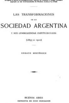 Las transformaciones de la sociedad argentina y sus consecuencias institucionales by Horacio C. Rivarola