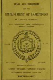 Rules and Directions for the Employment of Injections in Various Diseases by Thomas Lewis
