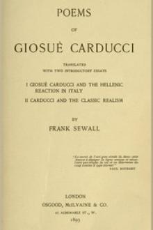 Poems of Giosuè Carducci by Frank Sewall, Giosuè Carducci