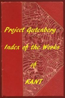 Index of the Project Gutenberg Works of Immanuel Kant by Immanuel Kant