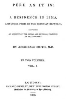 Peru as It Is, Volume I (of 2) by Archibald Smith