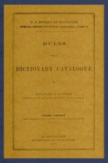 Rules for a Dictionary Catalogue by Charles Ammi