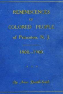 Reminiscences of Colored People of Princeton, N. J. by Anna Bustill Smith