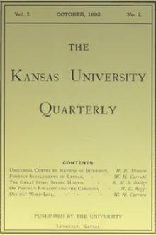The Kansas University Quarterly, Vol by Various