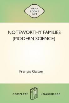 Noteworthy Families (Modern Science) by Edgar Schuster, Francis Galton